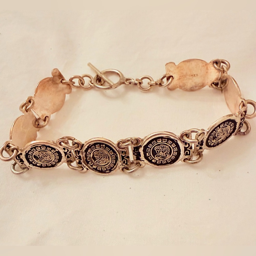 Vintage Sterling Silver Mexican Bracelet
